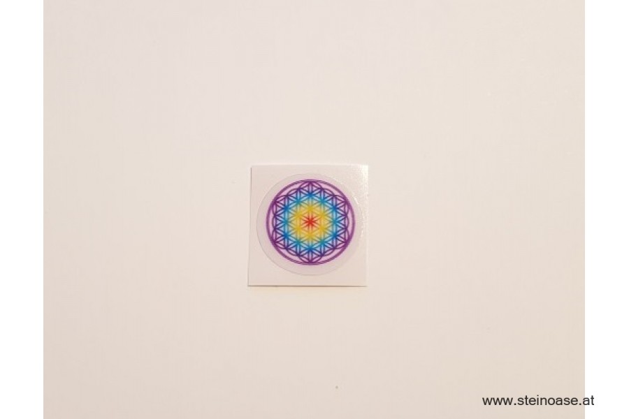 Aufkleber 'Lebensblume' Chakra 20mm